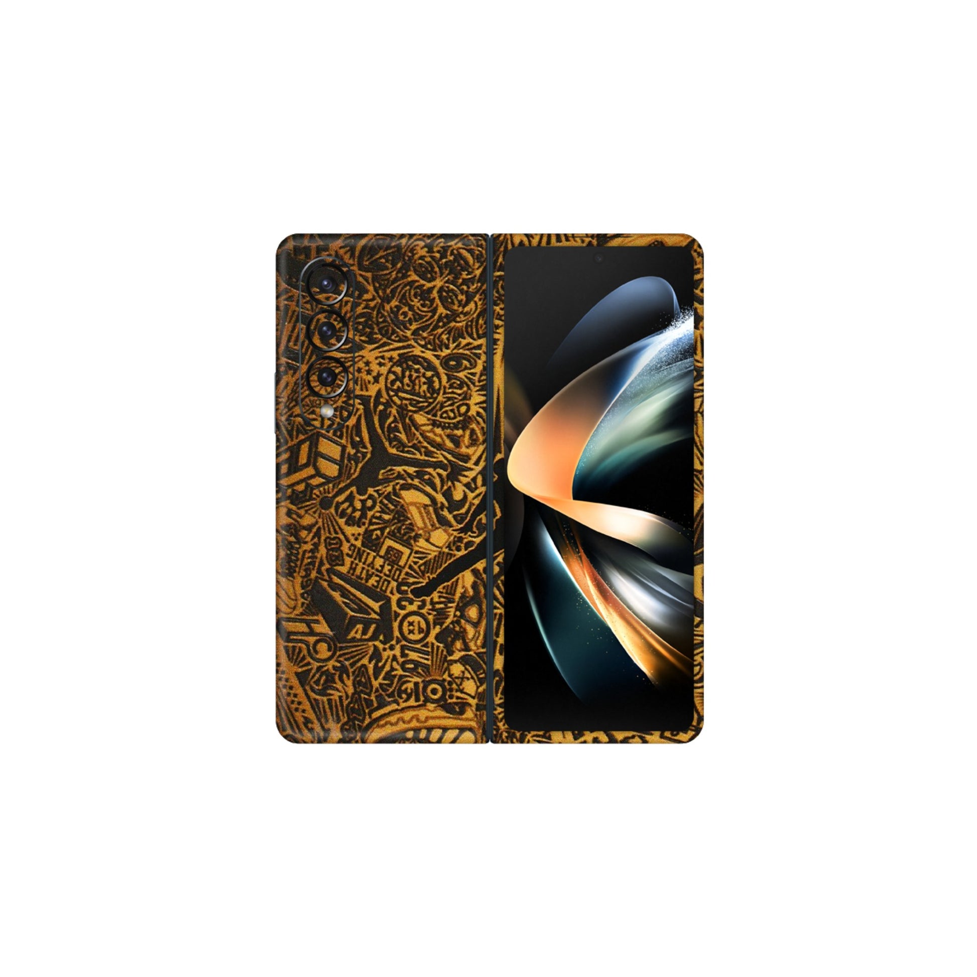 Samsung M/F/Note/Flip and C Phone Skins (All Models) - Premium Gold Basketball Player - 3D Embossed Finish (L-236) Samsung Galaxy Z Fold 4