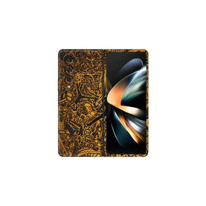 Samsung M/F/Note/Flip and C Phone Skins (All Models) - Premium Gold Basketball Player - 3D Embossed Finish (L-236) Samsung Galaxy Z Fold 4