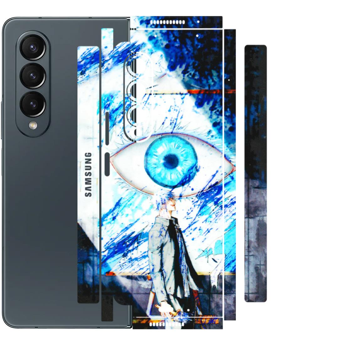 Samsung M/F/Note/Flip and C Phone Skins (All Models) - Gojo Satoru evil eye - 3D Embossed Finish (L-239) Samsung Galaxy Z Fold 4