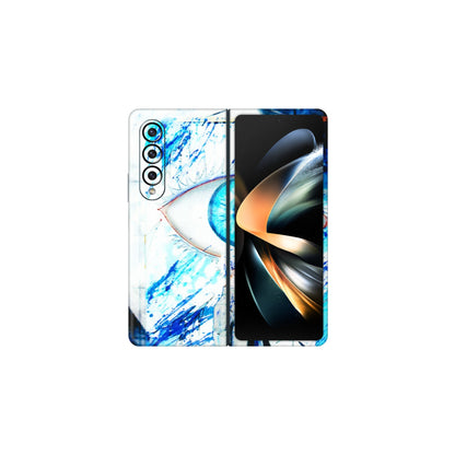 Samsung M/F/Note/Flip and C Phone Skins (All Models) - Gojo Satoru evil eye - 3D Embossed Finish (L-239) Samsung Galaxy Z Fold 4