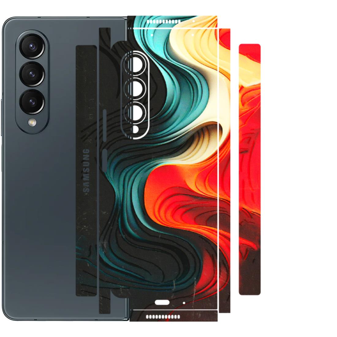 Samsung M/F/Note/Flip and C Phone Skins (All Models) - The Silky Swirl - 3D Embossed Finish (L-240) Samsung Galaxy Z Fold 4
