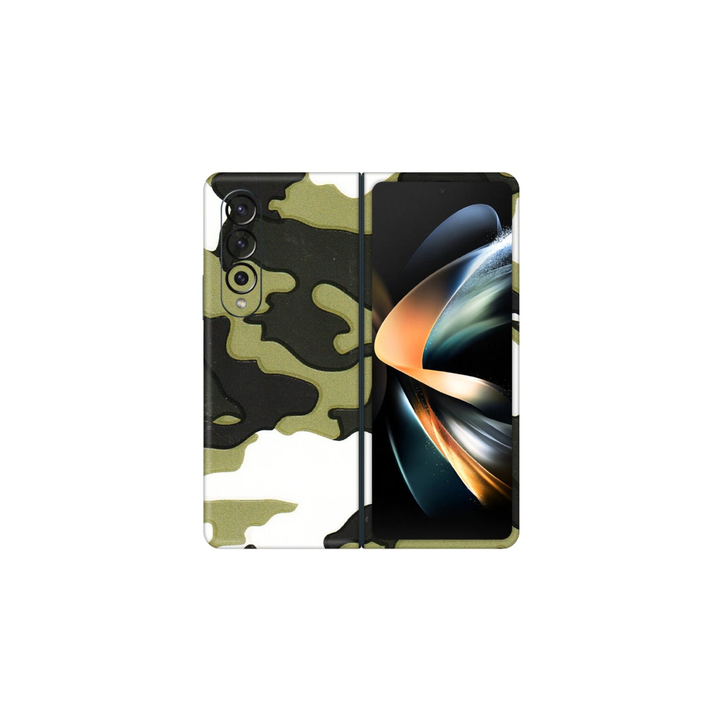 Samsung M/F/Note/Flip and C Phone Skins (All Models) - Camouflages White And Green - 3D Embossed Finish (L-243) Samsung Galaxy Z Fold 4