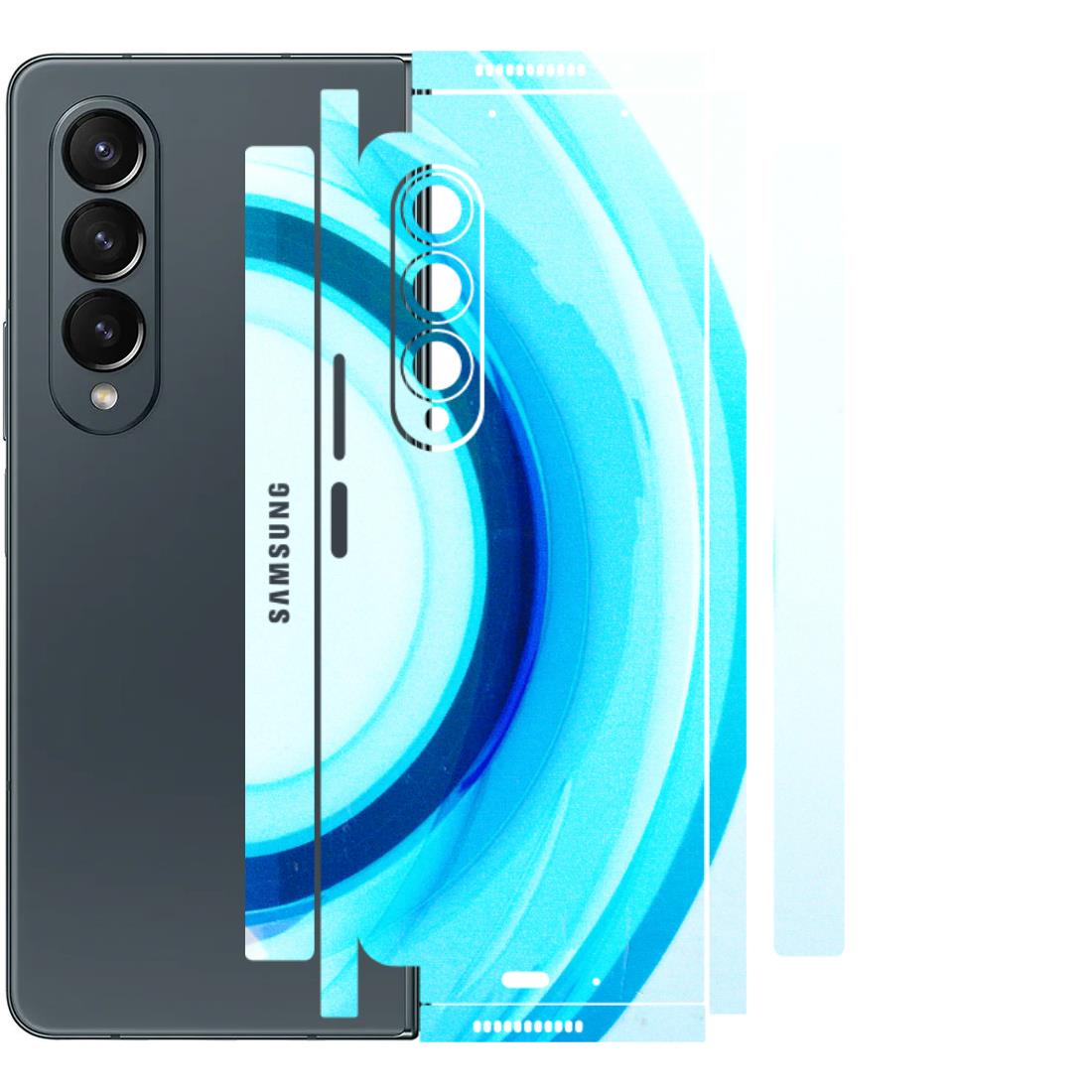 Samsung M/F/Note/Flip and C Phone Skins (All Models) - The Blue Curve - 3D Embossed Finish (L-244) Samsung Galaxy Z Fold 4