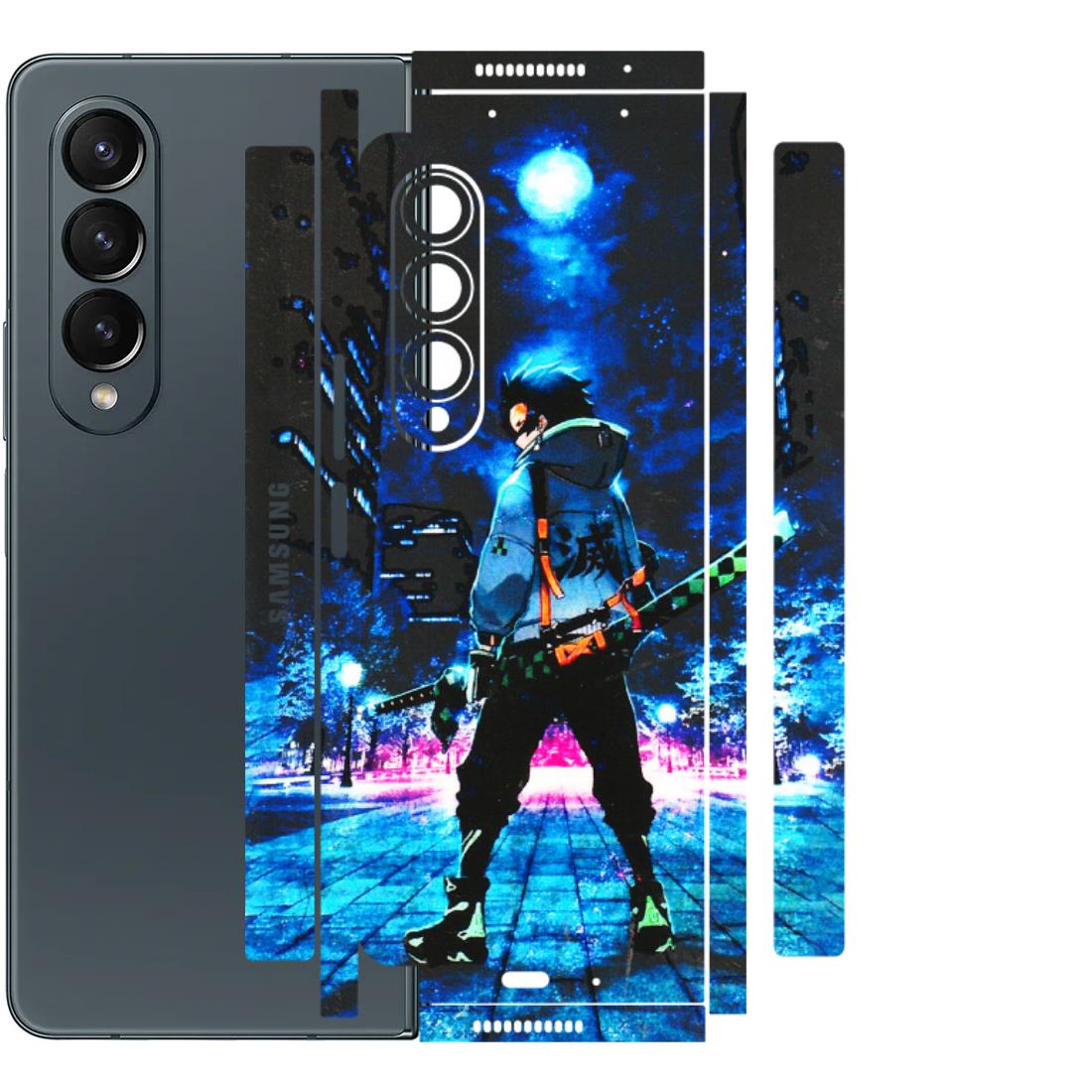 Samsung M/F/Note/Flip and C Phone Skins (All Models) - Demon Slayer Sword - 3D Embossed Finish (L-247) Samsung Galaxy Z Fold 4