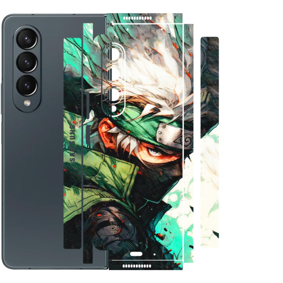 Samsung M/F/Note/Flip and C Phone Skins (All Models) - Kakashi Side Profile - 3D Embossed Finish (L-249) Samsung Galaxy Z Fold 4