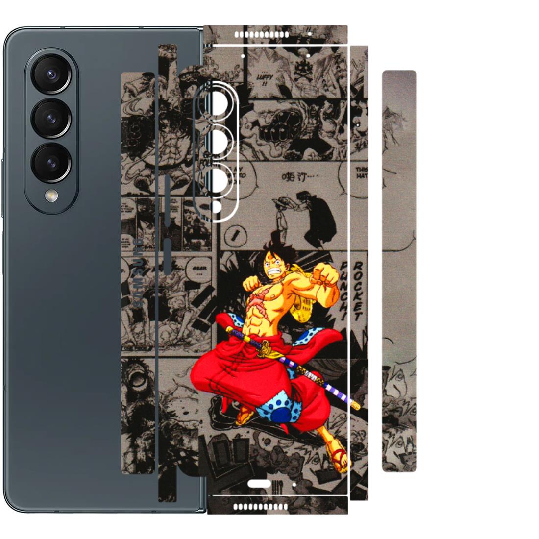 Samsung M/F/Note/Flip and C Phone Skins (All Models) - One Piece Rocket Punch Manga - 3D Embossed Finish (L-25) Samsung Galaxy Z Fold 4