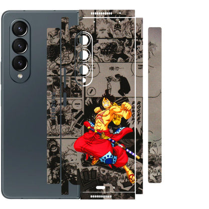 Samsung M/F/Note/Flip and C Phone Skins (All Models) - One Piece Rocket Punch Manga - 3D Embossed Finish (L-25) Samsung Galaxy Z Fold 4