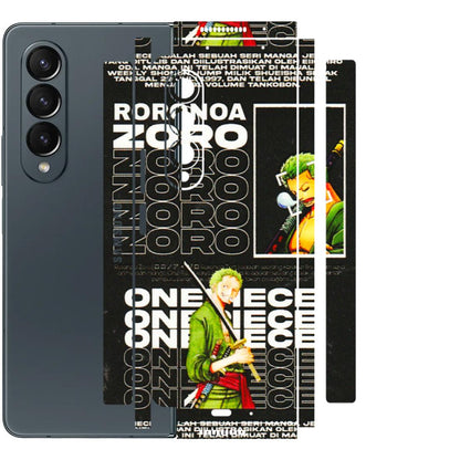 Samsung M/F/Note/Flip and C Phone Skins (All Models) - One Piece Zoro - 3D Embossed Finish (L-250) Samsung Galaxy Z Fold 4