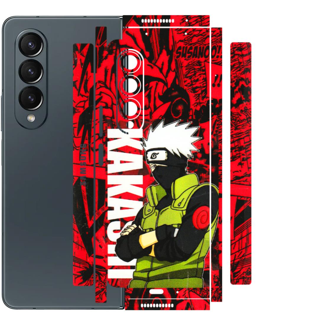 Samsung M/F/Note/Flip and C Phone Skins (All Models) - Kakashi Red Anime - 3D Embossed Finish (L-251) Samsung Galaxy Z Fold 4
