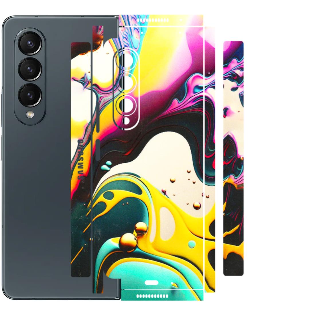 Samsung M/F/Note/Flip and C Phone Skins (All Models) - Multicolor Abstract pattern - 3D Embossed Finish (L-254) Samsung Galaxy Z Fold 4