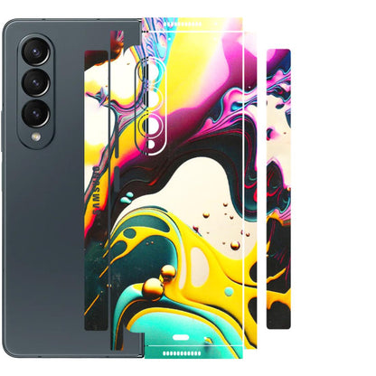 Samsung M/F/Note/Flip and C Phone Skins (All Models) - Multicolor Abstract pattern - 3D Embossed Finish (L-254) Samsung Galaxy Z Fold 4