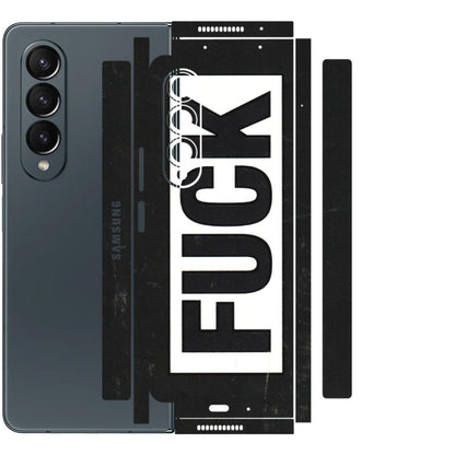 Samsung M/F/Note/Flip and C Phone Skins (All Models) - The F Word - 3D Embossed Finish (L-255) Samsung Galaxy Z Fold 4