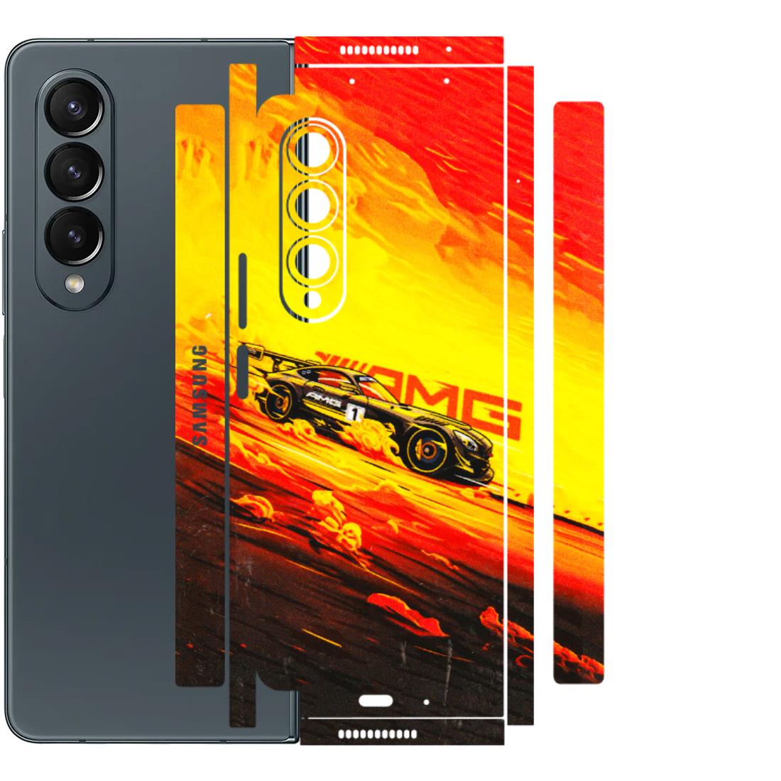 Samsung M/F/Note/Flip and C Phone Skins (All Models) - AMG Car Speed Cover - 3D Embossed Finish (L-256) Samsung Galaxy Z Fold 4
