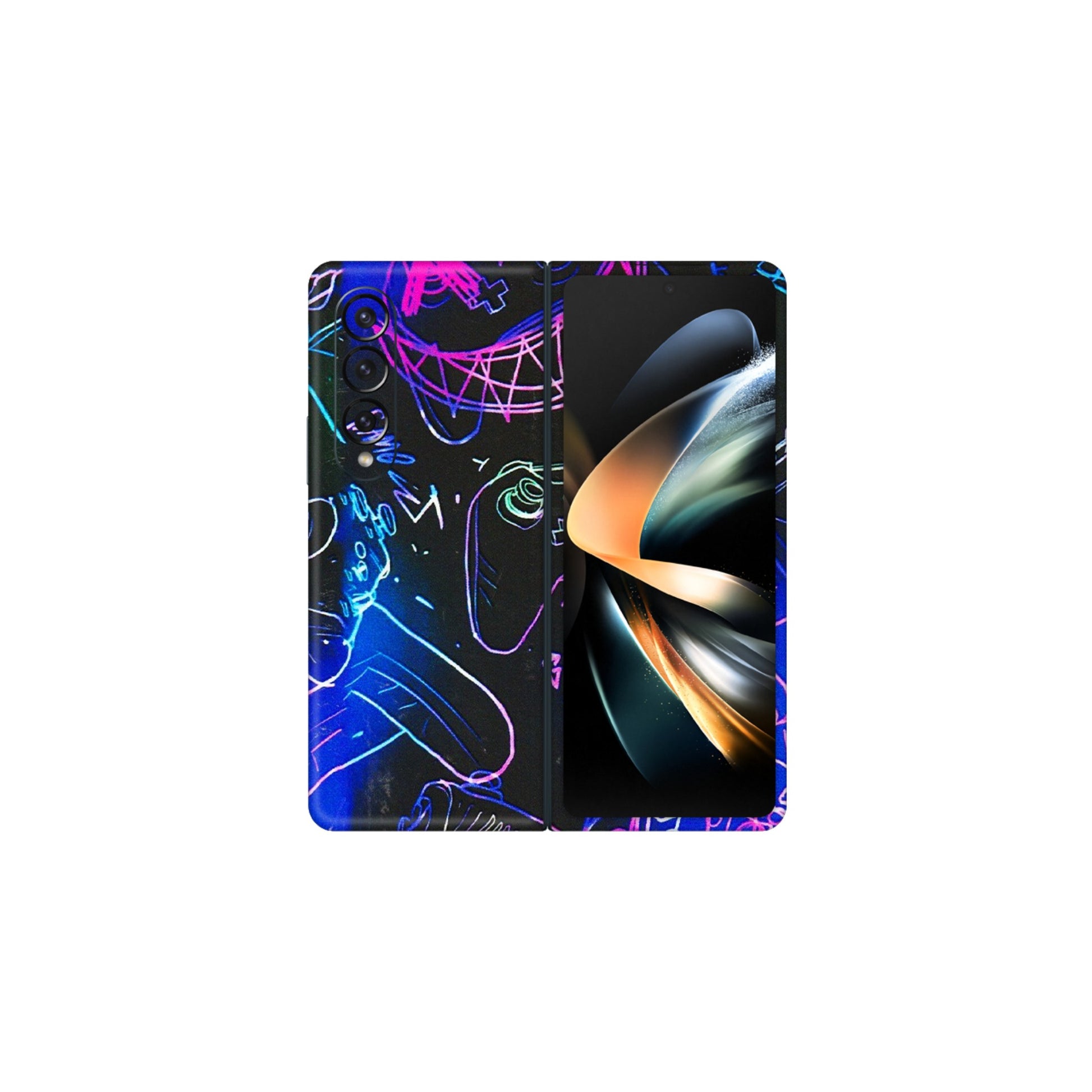 Samsung M/F/Note/Flip and C Phone Skins (All Models) - Gamers Paradise - 3D Embossed Finish (L-258) Samsung Galaxy Z Fold 4