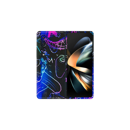 Samsung M/F/Note/Flip and C Phone Skins (All Models) - Gamers Paradise - 3D Embossed Finish (L-258) Samsung Galaxy Z Fold 4