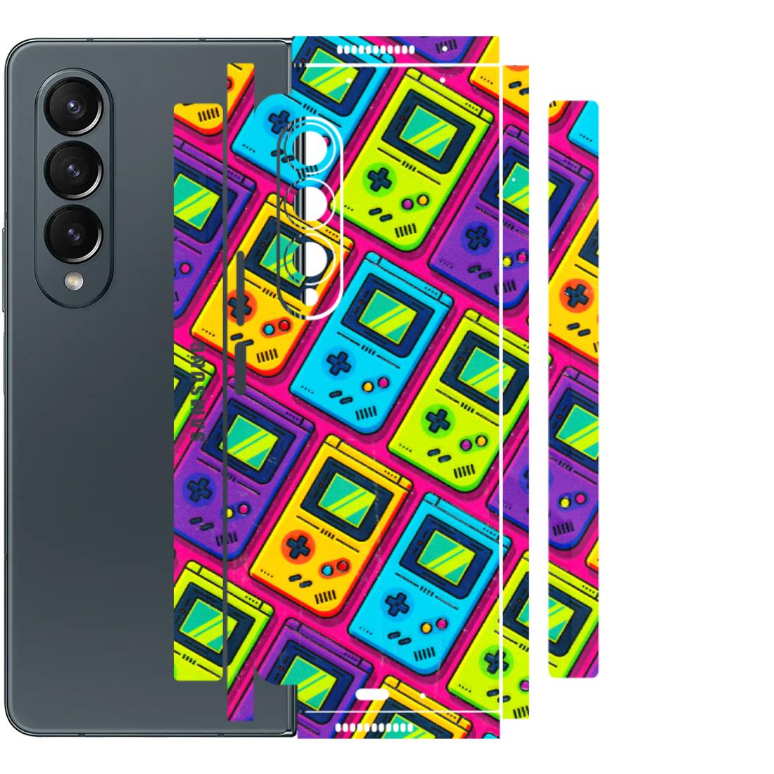 Samsung M/F/Note/Flip and C Phone Skins (All Models) - Gameboy Colourful - 3D Embossed Finish (L-266) Samsung Galaxy Z Fold 4