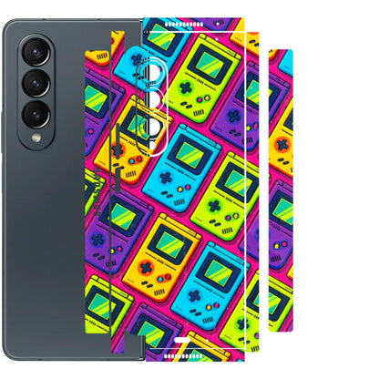 Samsung M/F/Note/Flip and C Phone Skins (All Models) - Gameboy Colourful - 3D Embossed Finish (L-266) Samsung Galaxy Z Fold 4