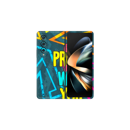Samsung M/F/Note/Flip and C Phone Skins (All Models) - Be Proud Of Who You Are - 3D Embossed Finish (L-277) Samsung Galaxy Z Fold 4