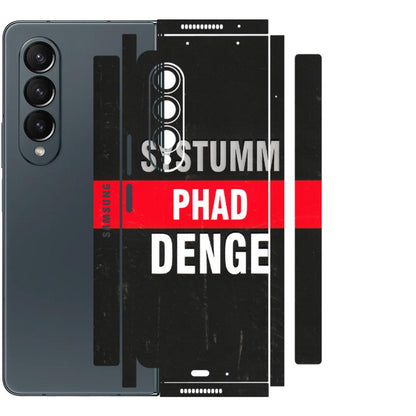 Samsung M/F/Note/Flip and C Phone Skins (All Models) - Systumm Phad Denge - 3D Embossed Finish (L-278) Samsung Galaxy Z Fold 4