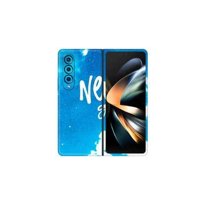 Samsung M/F/Note/Flip and C Phone Skins (All Models) - Never Give Up - 3D Embossed Finish (L-279) Samsung Galaxy Z Fold 4