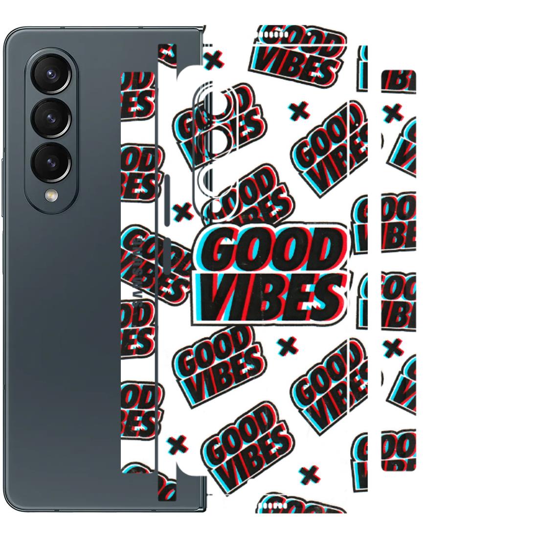 Samsung M/F/Note/Flip and C Phone Skins (All Models) - Good Vibes - 3D Embossed Finish (L-282) Samsung Galaxy Z Fold 4