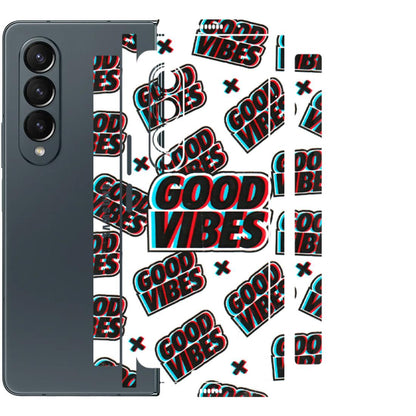 Samsung M/F/Note/Flip and C Phone Skins (All Models) - Good Vibes - 3D Embossed Finish (L-282) Samsung Galaxy Z Fold 4