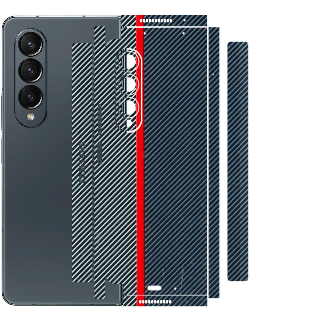 Samsung M/F/Note/Flip and C Phone Skins (All Models) - Blue Sober Lines - 3D Embossed Finish (L-305) Samsung Galaxy Z Fold 4