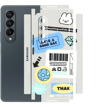 Samsung M/F/Note/Flip and C Phone Skins (All Models) - Will Be Okay Design - 3D Embossed Finish (L-316) Samsung Galaxy Z Fold 4