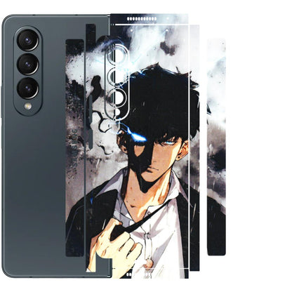 Samsung M/F/Note/Flip and C Phone Skins (All Models) - Sung Jinwoo Manhwa Anime - 3D Embossed Finish (L-328) Samsung Galaxy Z Fold 4