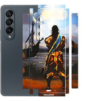Samsung M/F/Note/Flip and C Phone Skins (All Models) - Heavenly God Figure - 3D Embossed Finish (L-34) Samsung Galaxy Z Fold 4