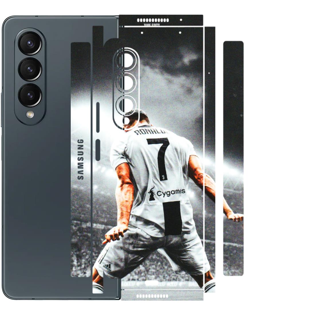 Samsung M/F/Note/Flip and C Phone Skins (All Models) - Ronaldo CR7 Crazy - 3D Embossed Finish (L-44) Samsung Galaxy Z Fold 4