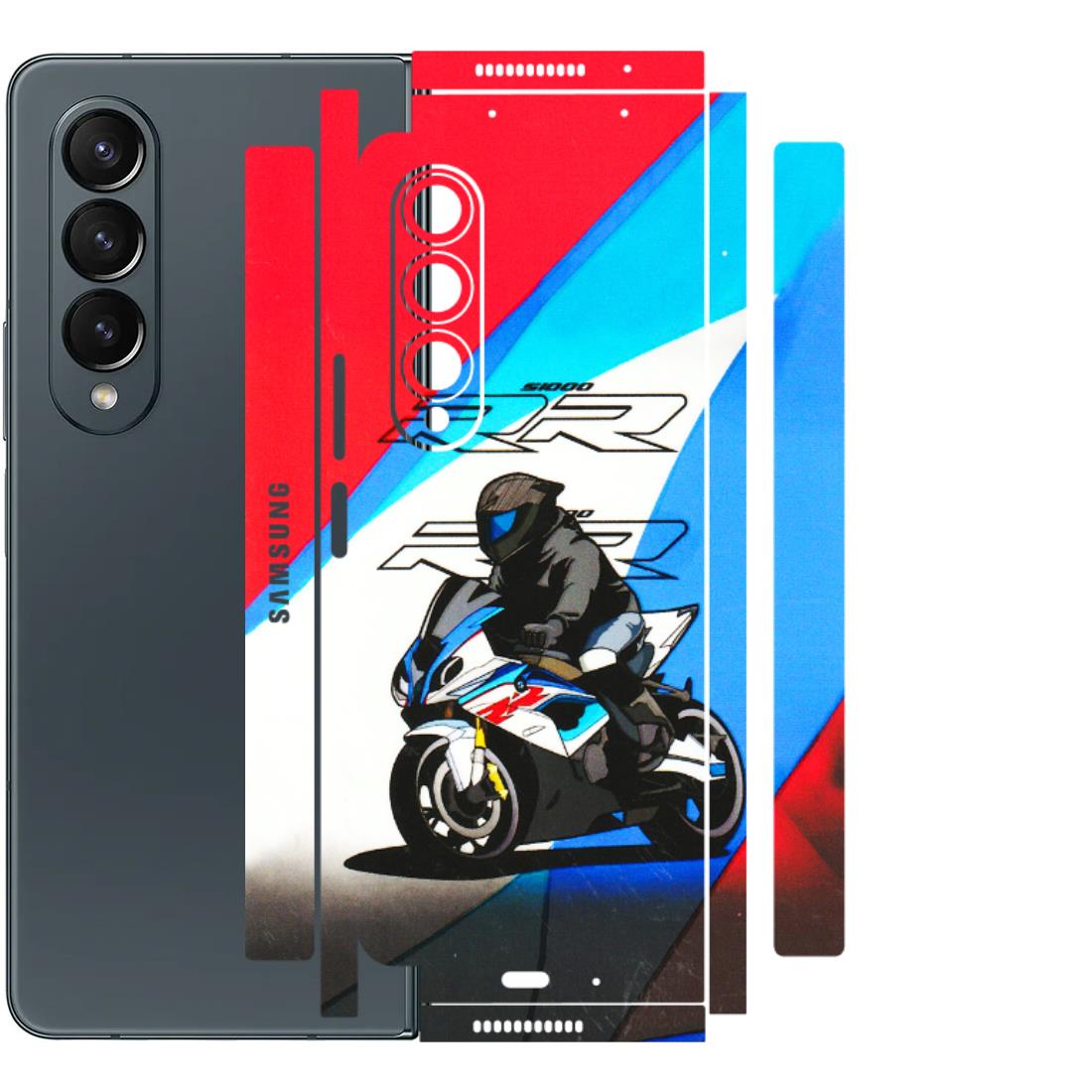 Samsung M/F/Note/Flip and C Phone Skins (All Models) - Bikers Love - 3D Embossed Finish (L-58) Samsung Galaxy Z Fold 4