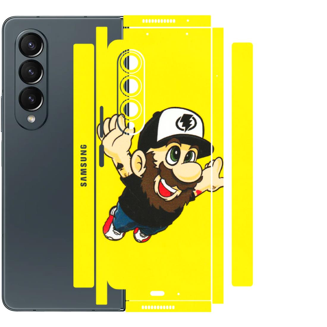 Samsung M/F/Note/Flip and C Phone Skins (All Models) - Flying Beardo - 3D Embossed Finish (L-60) Samsung Galaxy Z Fold 4