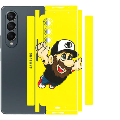 Samsung M/F/Note/Flip and C Phone Skins (All Models) - Flying Beardo - 3D Embossed Finish (L-60) Samsung Galaxy Z Fold 4