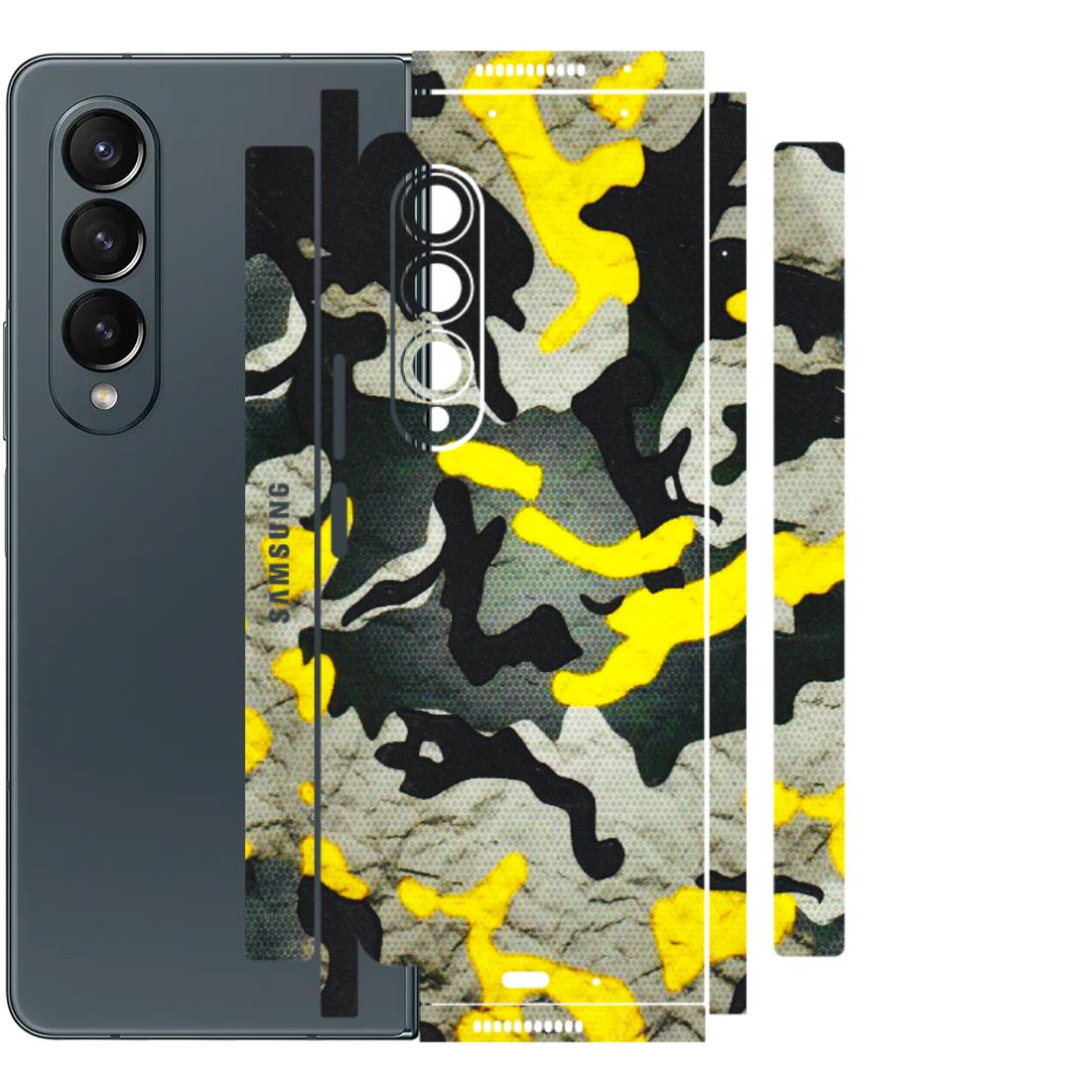 Samsung M/F/Note/Flip and C Phone Skins (All Models) - Yellow Camouflage - 3D Embossed Finish (L-61) Samsung Galaxy Z Fold 4