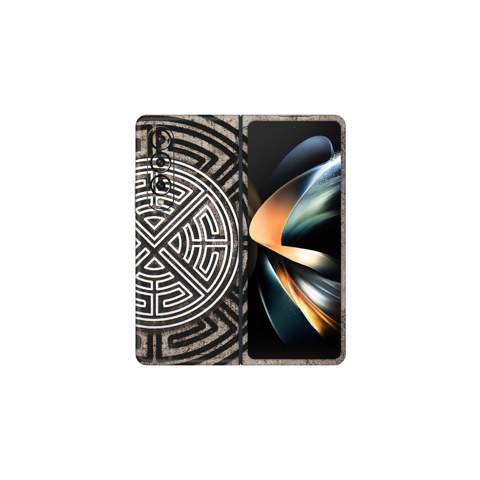Samsung M/F/Note/Flip and C Phone Skins (All Models) - Mysterious Circular Design - 3D Embossed Finish (L-63) Samsung Galaxy Z Fold 4