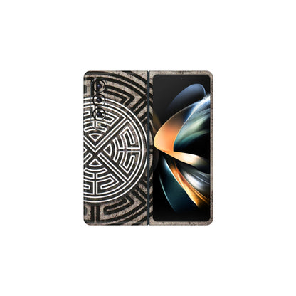 Samsung M/F/Note/Flip and C Phone Skins (All Models) - Mysterious Circular Design - 3D Embossed Finish (L-63) Samsung Galaxy Z Fold 4