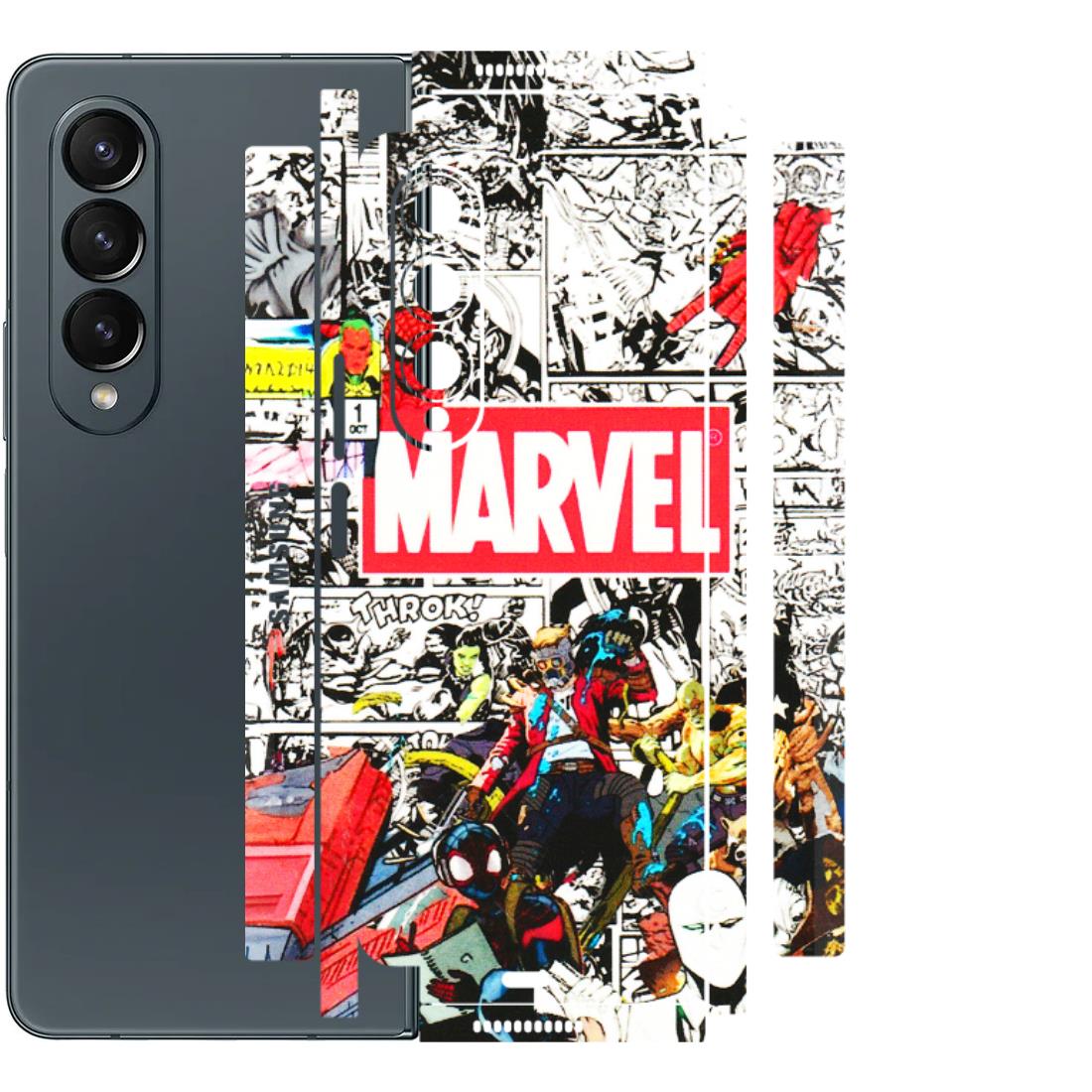 Samsung M/F/Note/Flip and C Phone Skins (All Models) - Marvel Colorful Comic - 3D Embossed Finish (L-64) Samsung Galaxy Z Fold 4