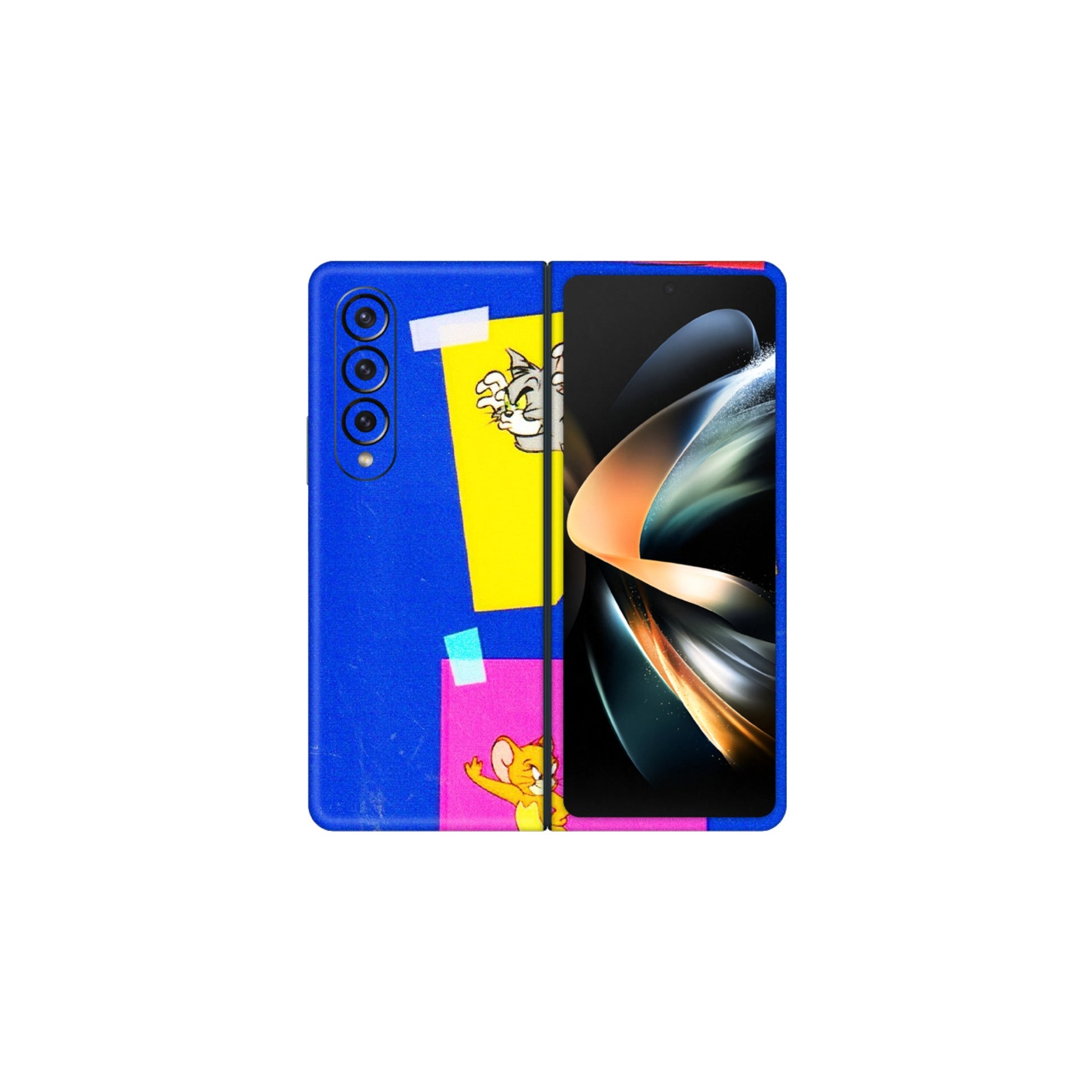 Samsung M/F/Note/Flip and C Phone Skins (All Models) - Tom N Jerry Sticky Notes - 3D Embossed Finish (L-88) Samsung Galaxy Z Fold 4