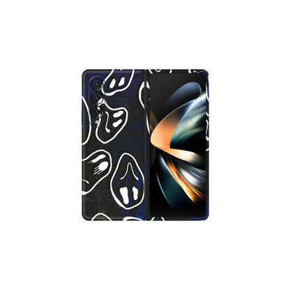 Samsung M/F/Note/Flip and C Phone Skins (All Models) - Distorted Smileys - 3D Embossed Finish (L-92) Samsung Galaxy Z Fold 4
