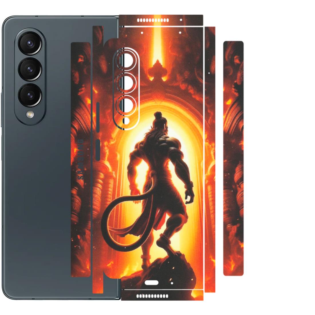 Samsung M/F/Note/Flip and C Phone Skins (All Models) - HanumanJi - Matte Finish (M-06) Samsung Galaxy Z Fold 4
