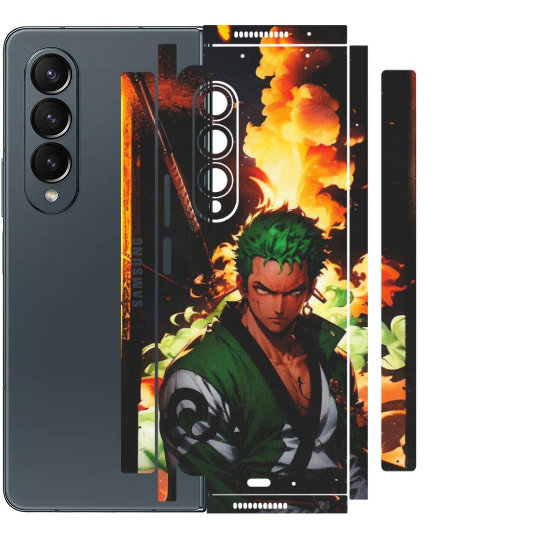 Samsung M/F/Note/Flip and C Phone Skins (All Models) - Roronoa Zoro - Matte Finish (M-102) Samsung Galaxy Z Fold 4