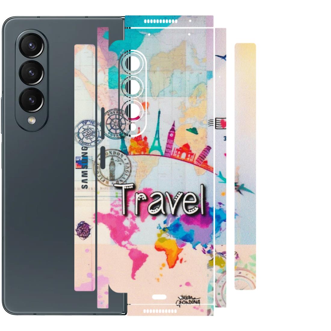 Samsung M/F/Note/Flip and C Phone Skins (All Models) - Travel The Wonders - Matte Finish (M-108) Samsung Galaxy Z Fold 4