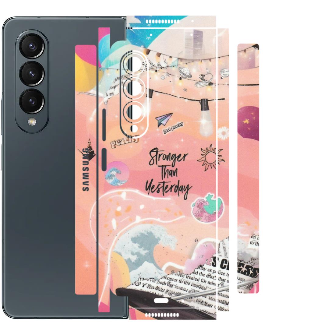Samsung M/F/Note/Flip and C Phone Skins (All Models) - Stronger Then Yesterday - Matte Finish (M-128) Samsung Galaxy Z Fold 4