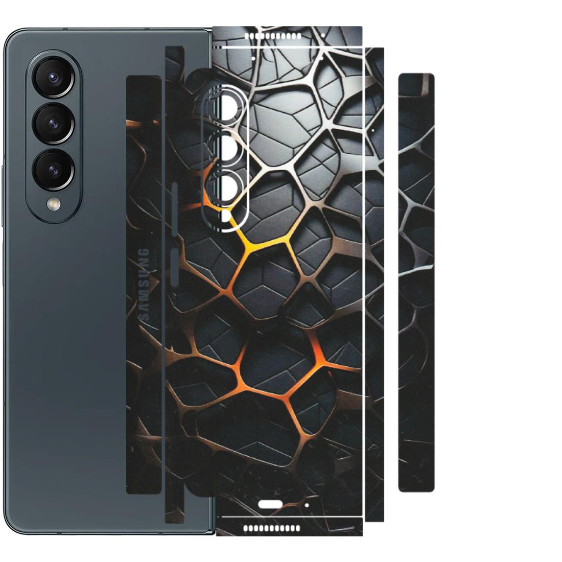 Samsung M/F/Note/Flip and C Phone Skins (All Models) - New Abstract Graphite Tiles - Matte Finish (M-130) Samsung Galaxy Z Fold 4
