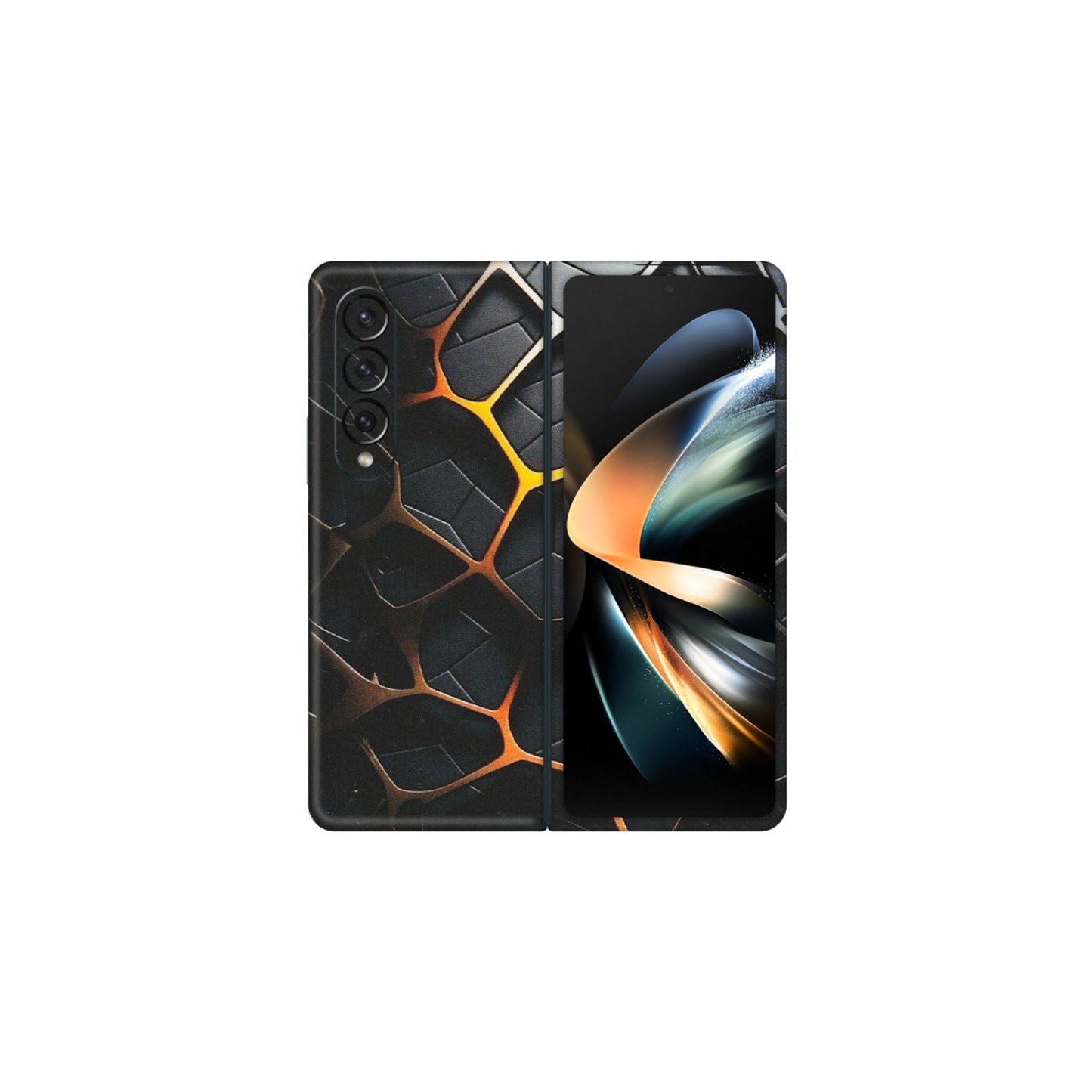 Samsung M/F/Note/Flip and C Phone Skins (All Models) - New Abstract Graphite Tiles - Matte Finish (M-130) Samsung Galaxy Z Fold 4