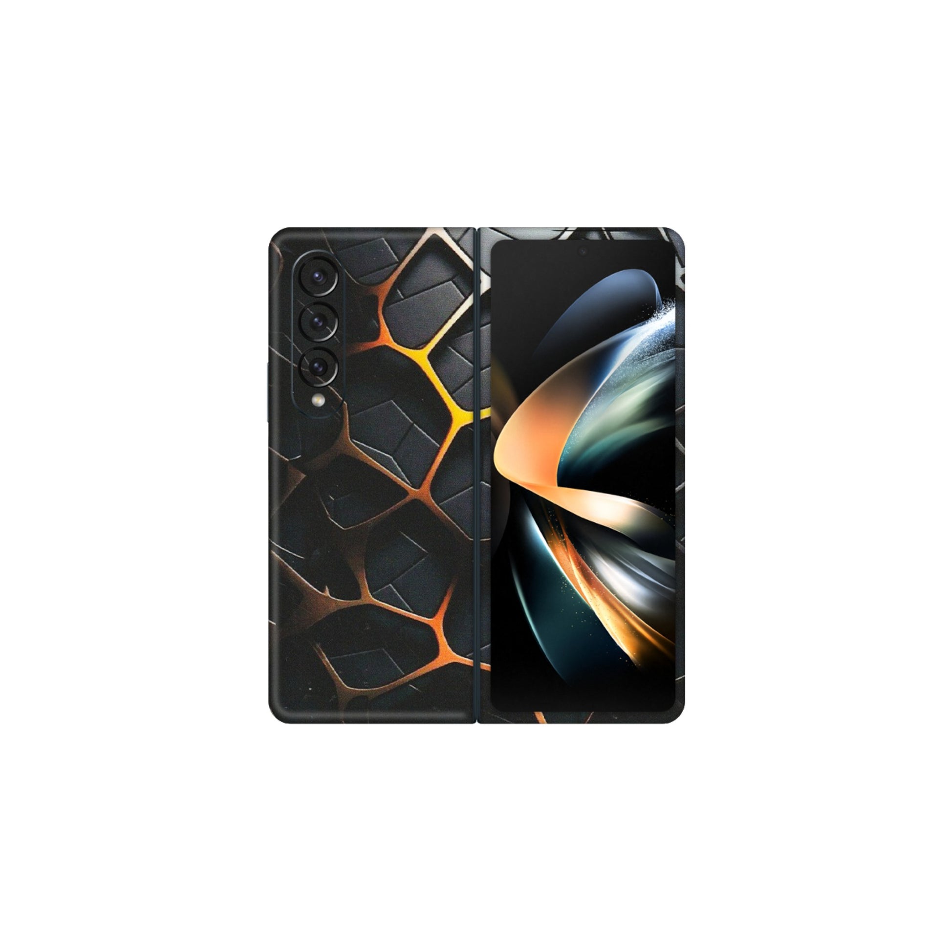 Samsung M/F/Note/Flip and C Phone Skins (All Models) - New Abstract Graphite Tiles - Matte Finish (M-130) Samsung Galaxy Z Fold 4
