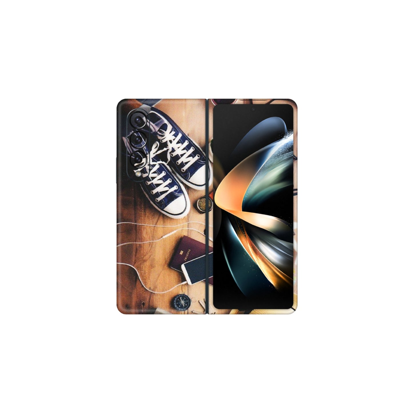Samsung M/F/Note/Flip and C Phone Skins (All Models) - Travel Wanderlust - Matte Finish (M-133) Samsung Galaxy Z Fold 4