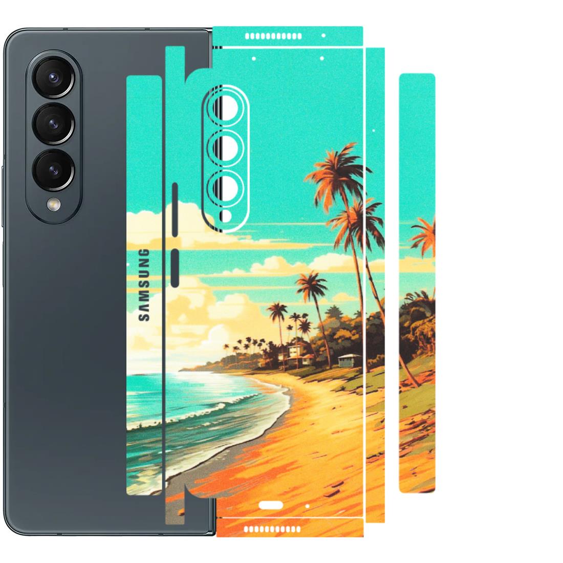Samsung M/F/Note/Flip and C Phone Skins (All Models) - Miami Beach - Matte Finish (M-136) Samsung Galaxy Z Fold 4