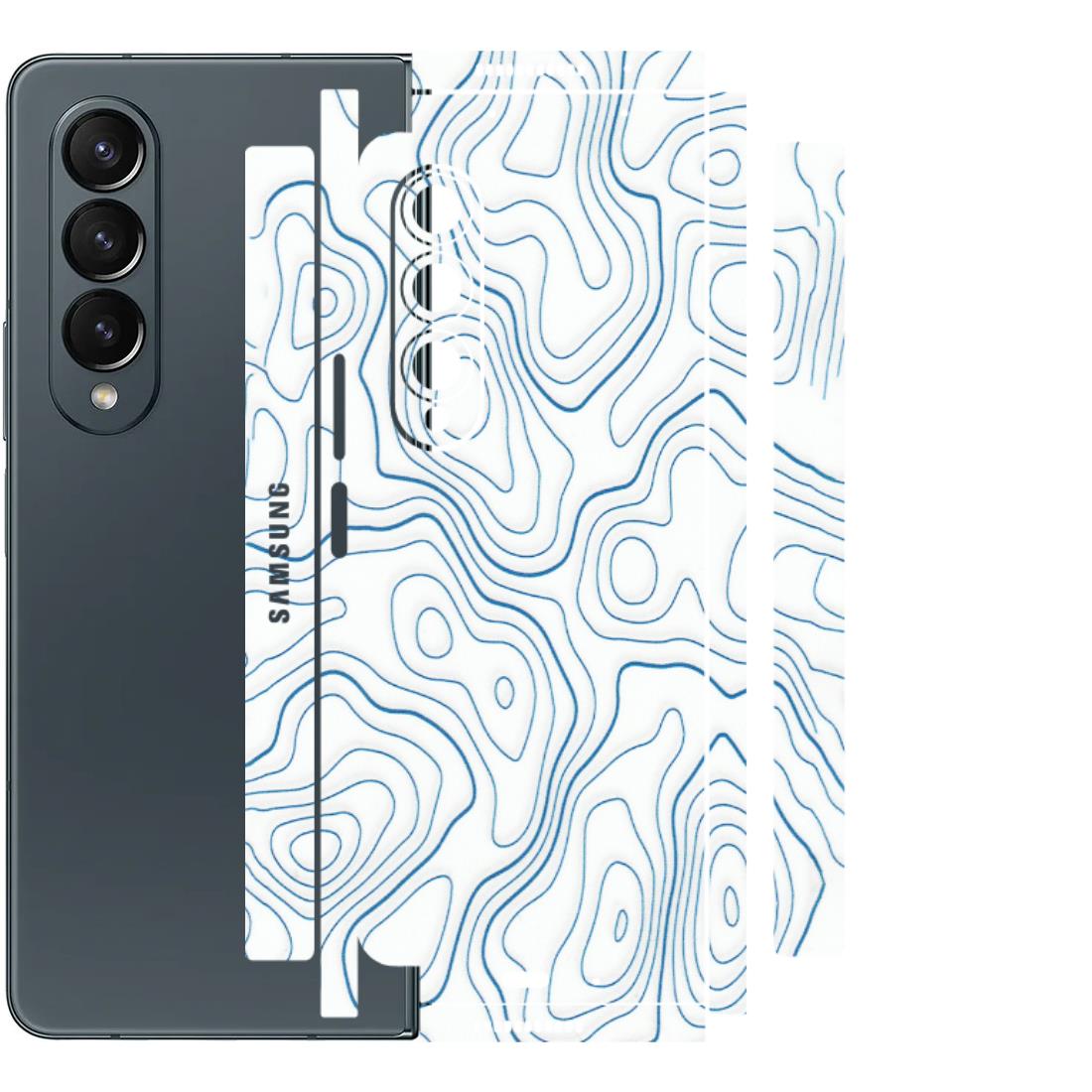 Samsung M/F/Note/Flip and C Phone Skins (All Models) - Blue And White Swirls - Matte Finish (M-139) Samsung Galaxy Z Fold 4